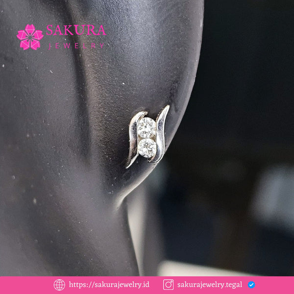 Diamond Earring Code D6X4SW Berlian Natural