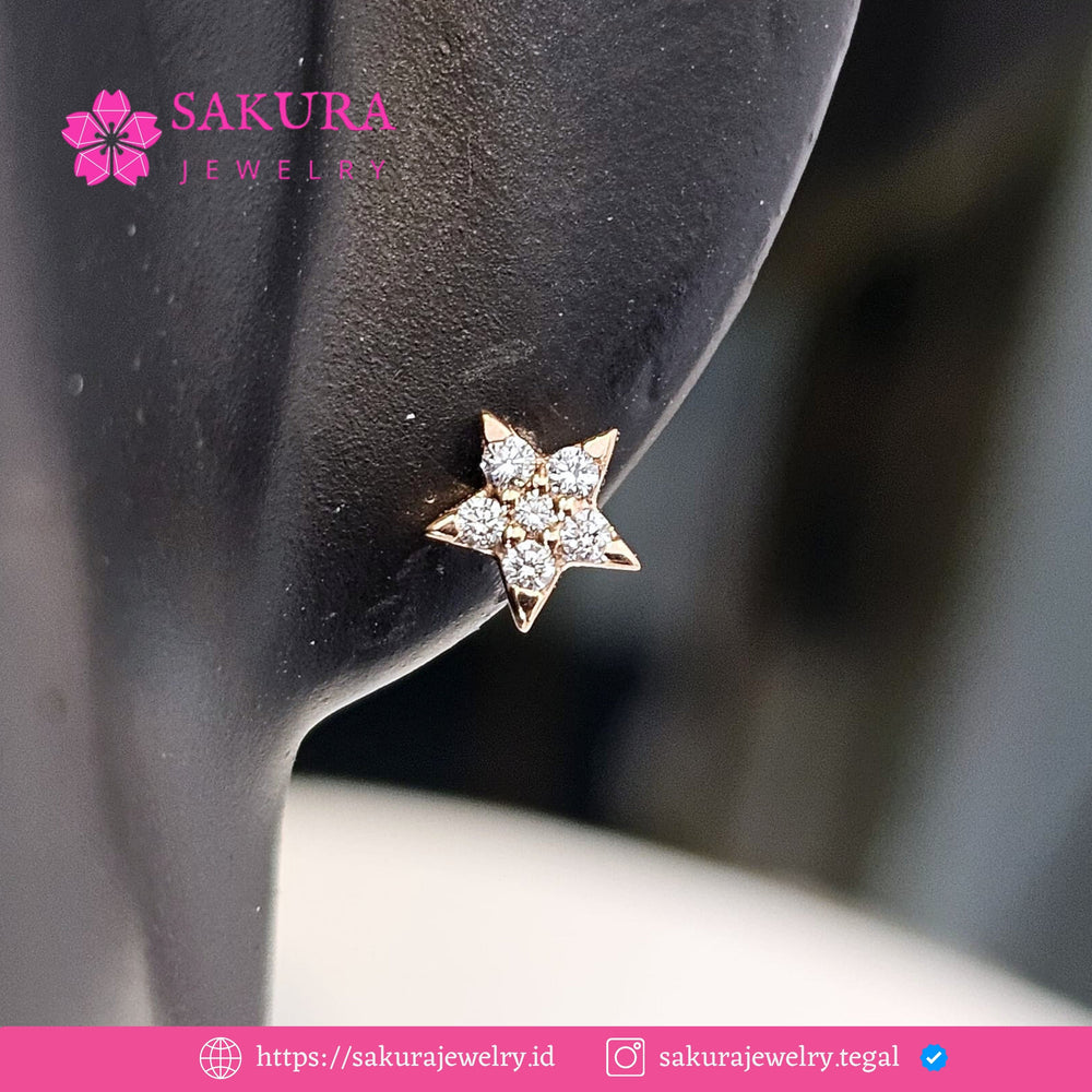 Diamond Earring Code D5XVFL Berlian Natural