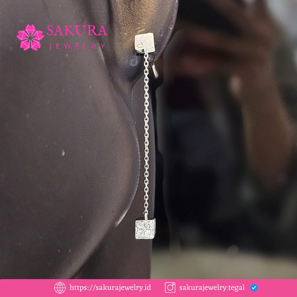 Diamond Earring Code D5XV5S Berlian Natural