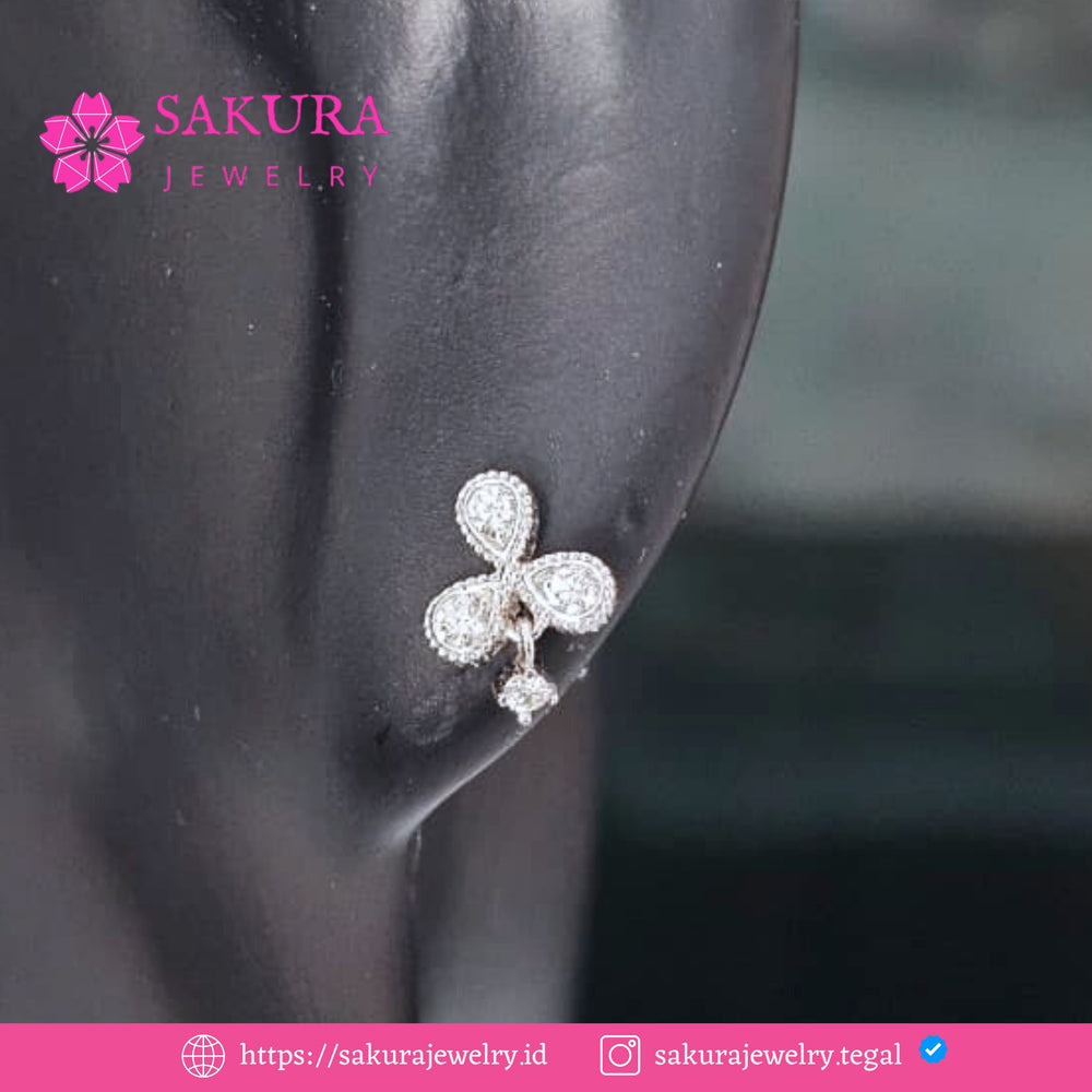 Diamond Earring Code D5XV25 Berlian Natural