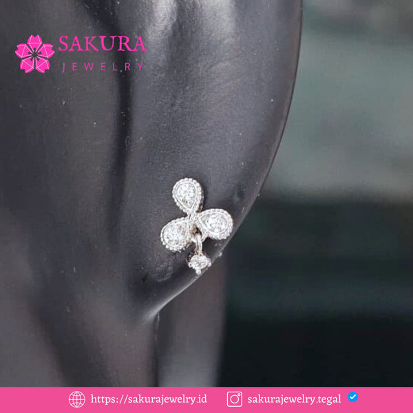 Diamond Earring Code D5XV25 Berlian Natural