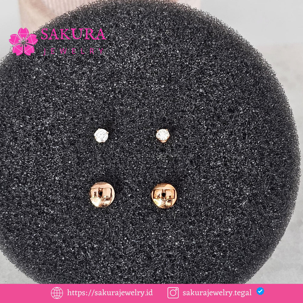 Diamond Earring Code D5XV2M Berlian Natural