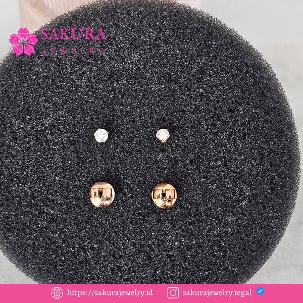 Diamond Earring Code D5XV2M Berlian Natural