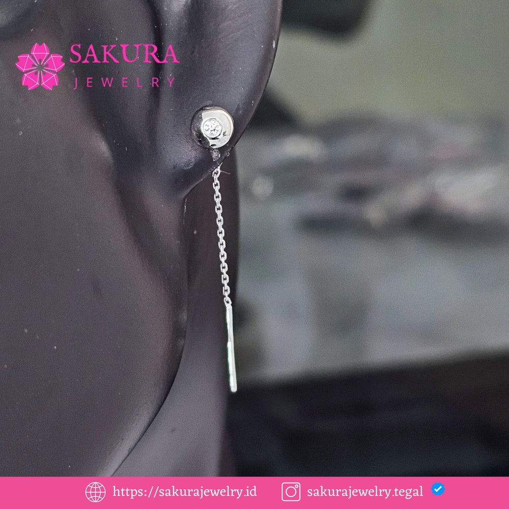 Diamond Earring Code D5XV5A Berlian Natural