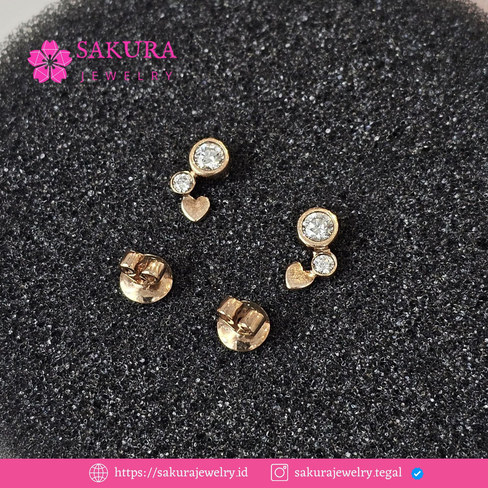 Diamond Earring Code D5XVFA Berlian Natural