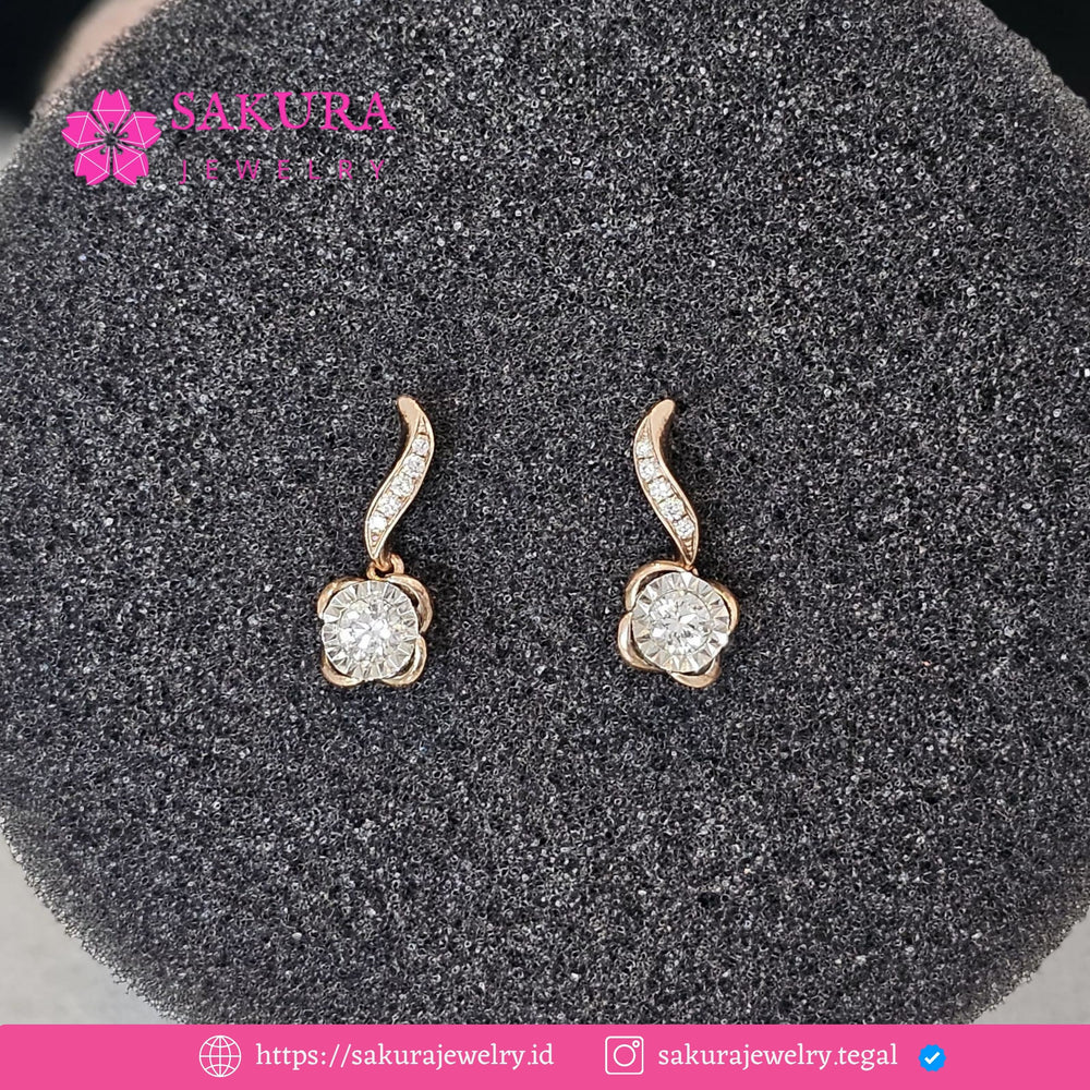 Diamond Earring Code D5XZ8V Berlian Natural