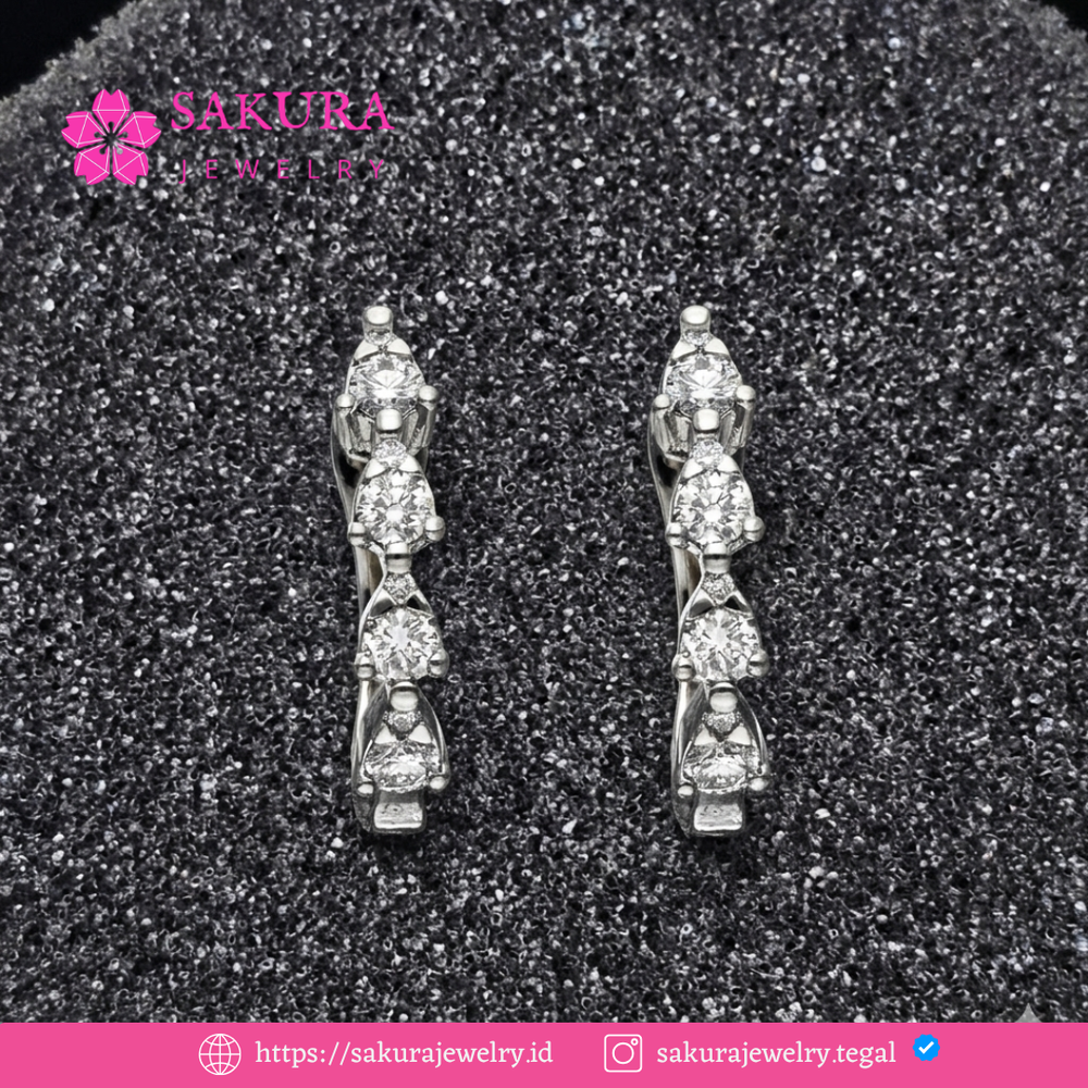 Diamond Earring Code D6WC6X Berlian Natural