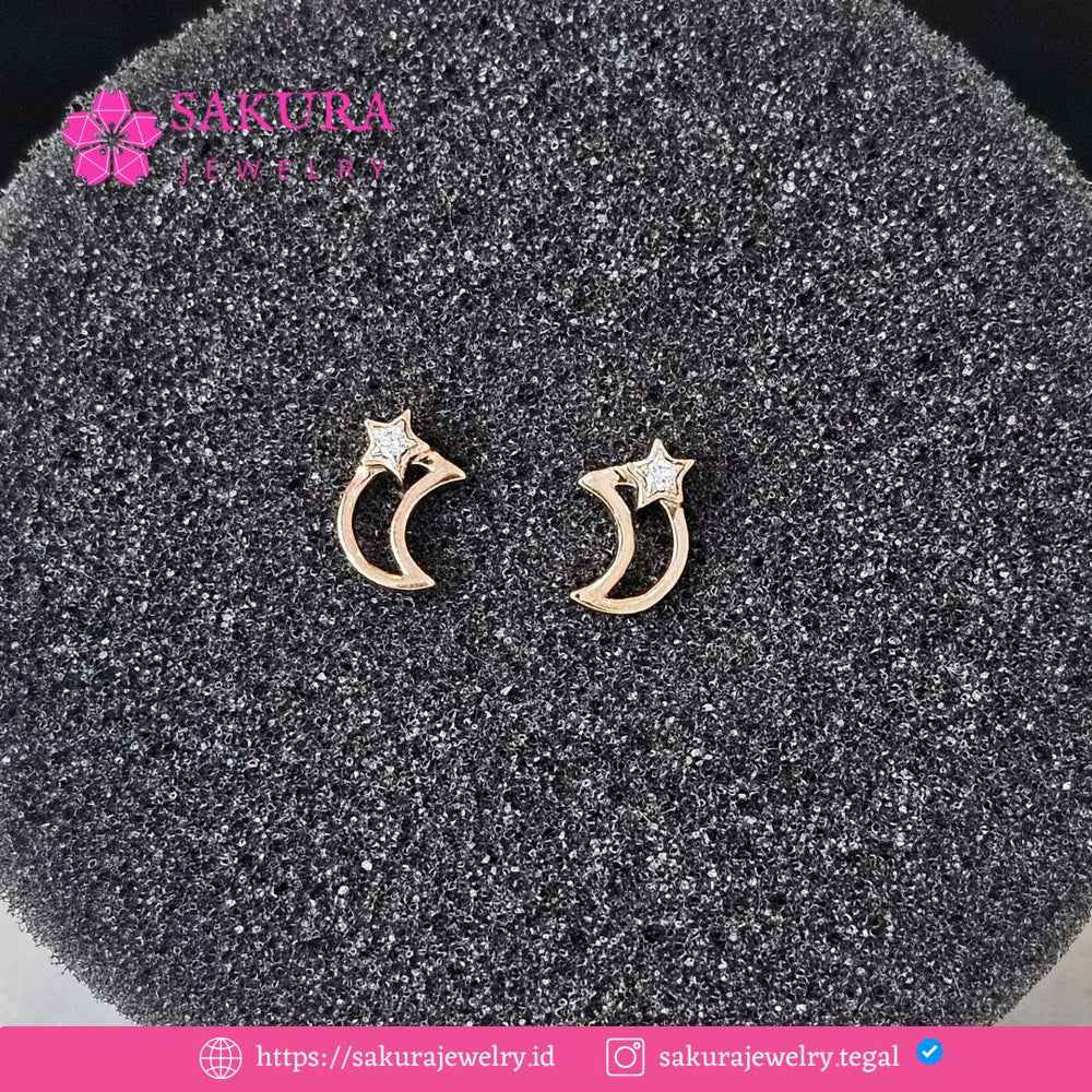 Diamond Earring Code D6WSPP Berlian Natural