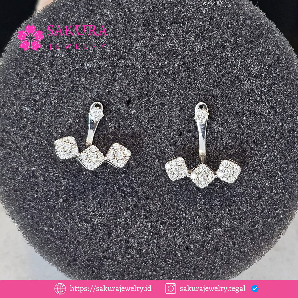 Diamond Earring Code D6X05G Berlian Natural