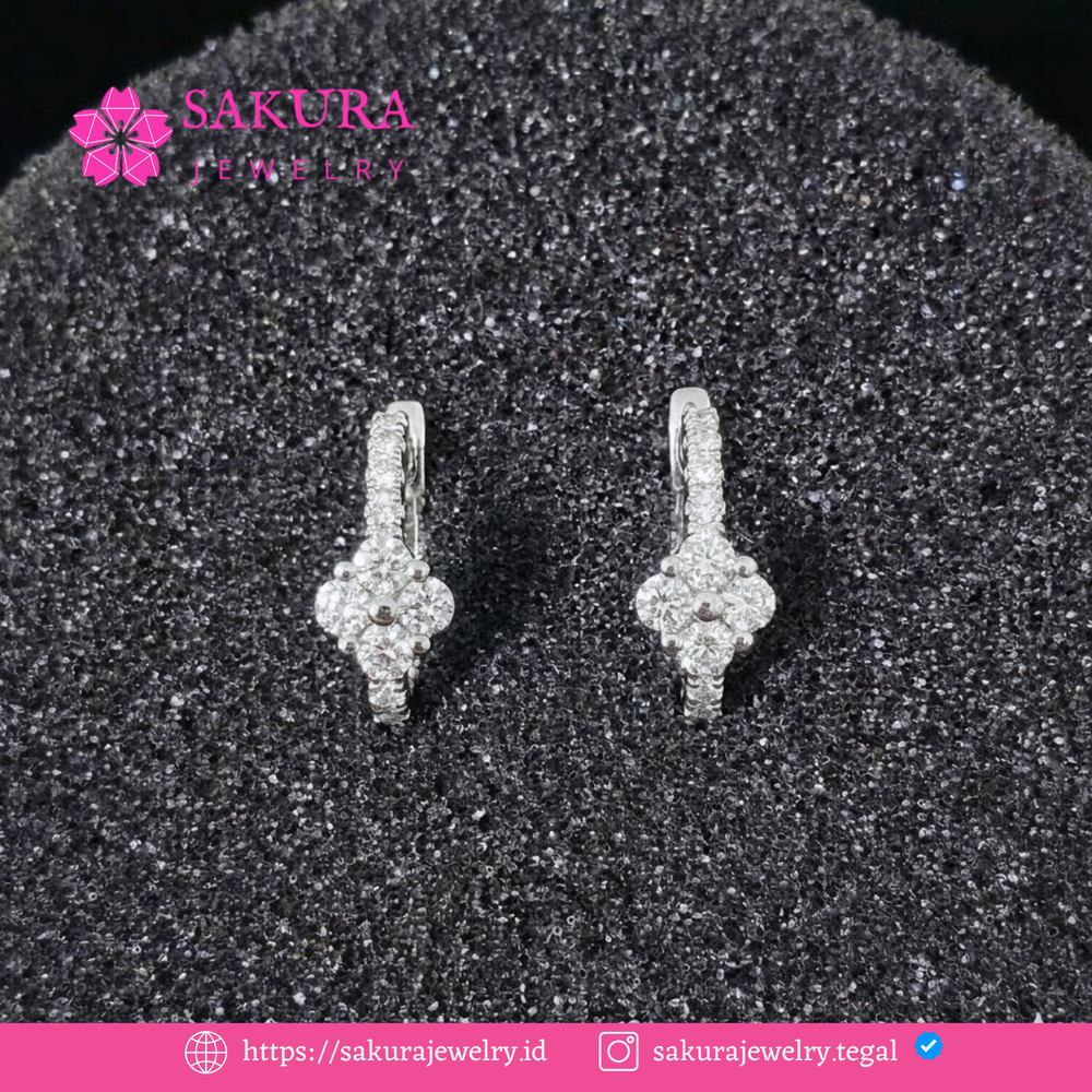 Diamond Earring Code D6X13S Berlian Natural