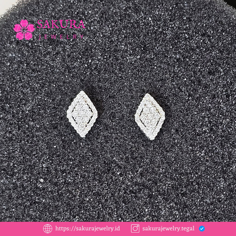 Diamond Earring Code D6X27M Berlian Natural