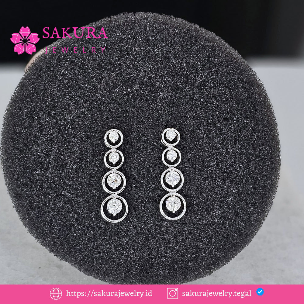 Diamond Earring Code D6X3JJ Berlian Natural
