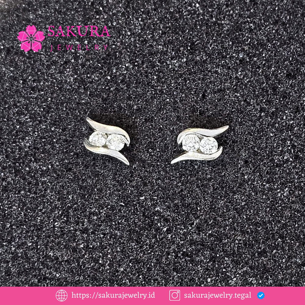 Diamond Earring Code D6X4SW Berlian Natural