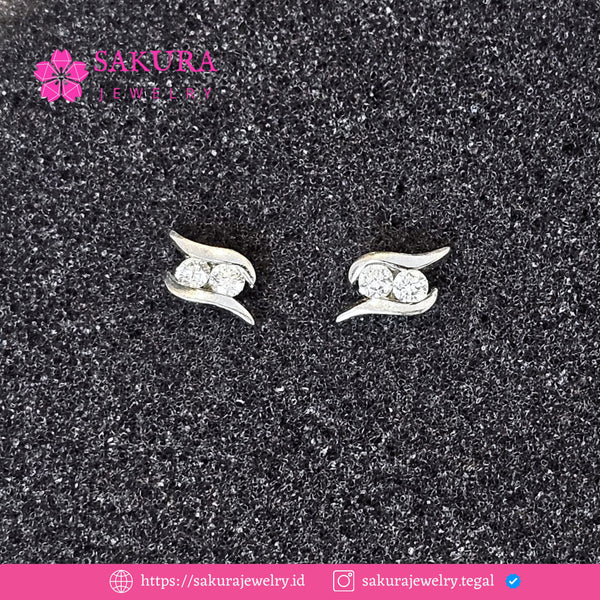 Diamond Earring Code D6X4SW Berlian Natural