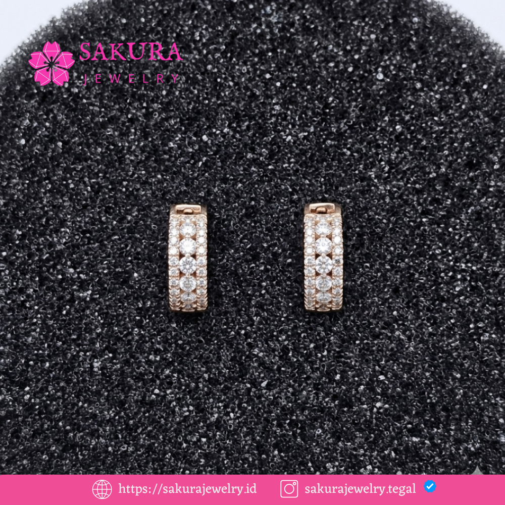 Diamond Earring Code D6XTFW Berlian Natural