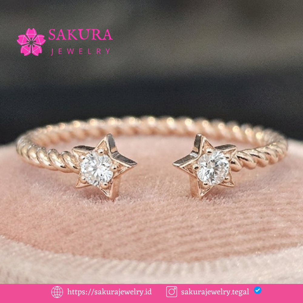 Diamond Rings Code D2XA6S Berlian Natural