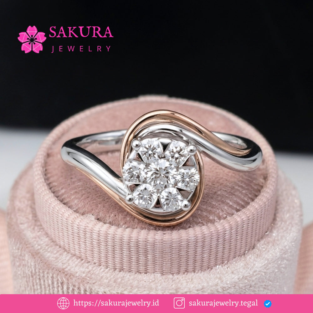 Diamond Rings Code D6W6NR Berlian Natural