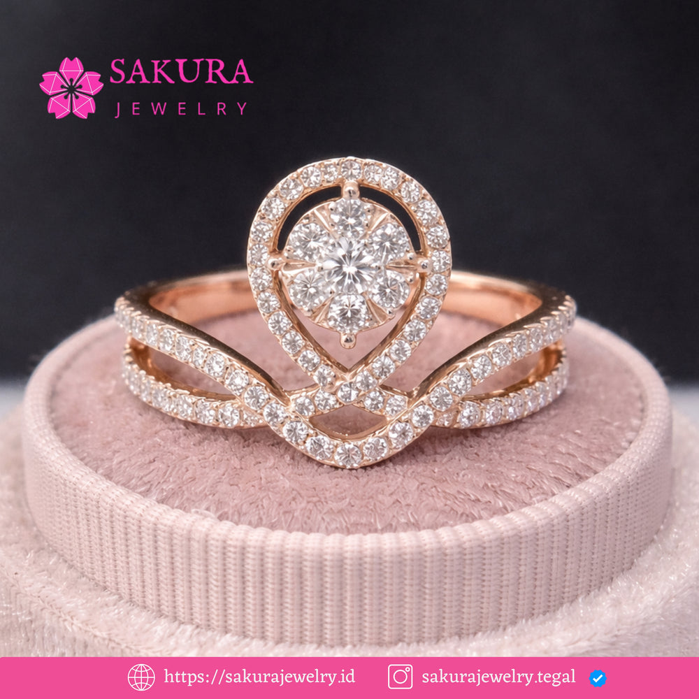 Diamond Rings Code D6WPC5 Berlian Natural