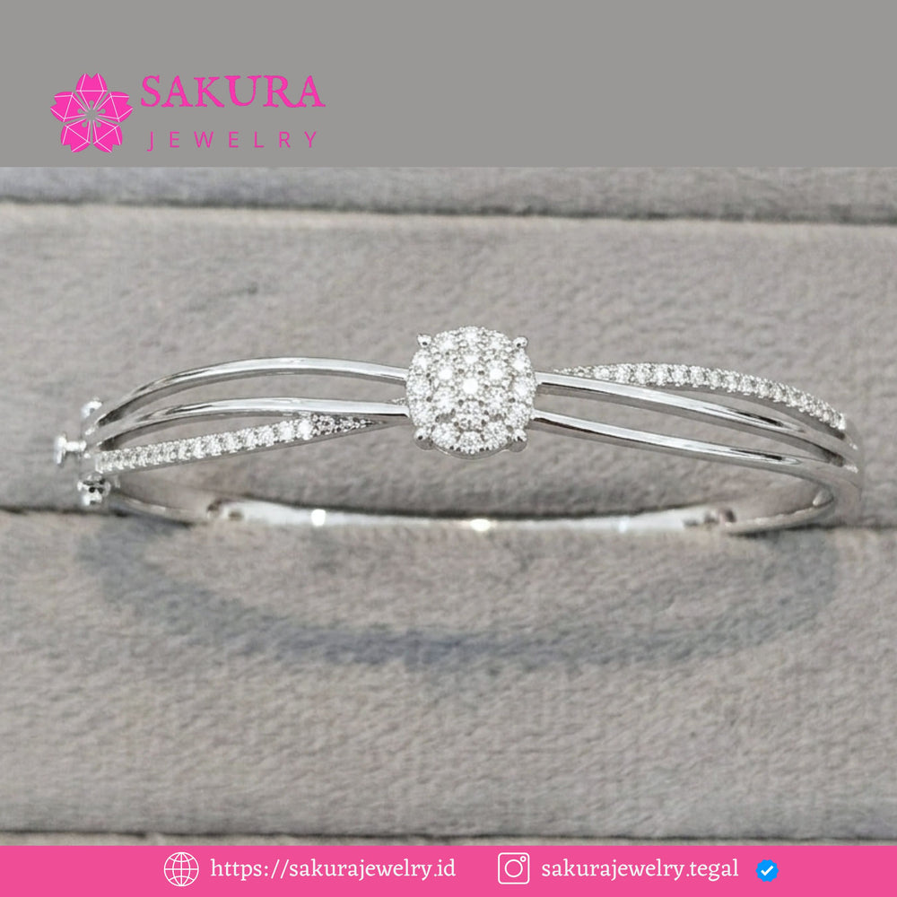 Diamond Bangle Code D2WW6F Berlian Natural