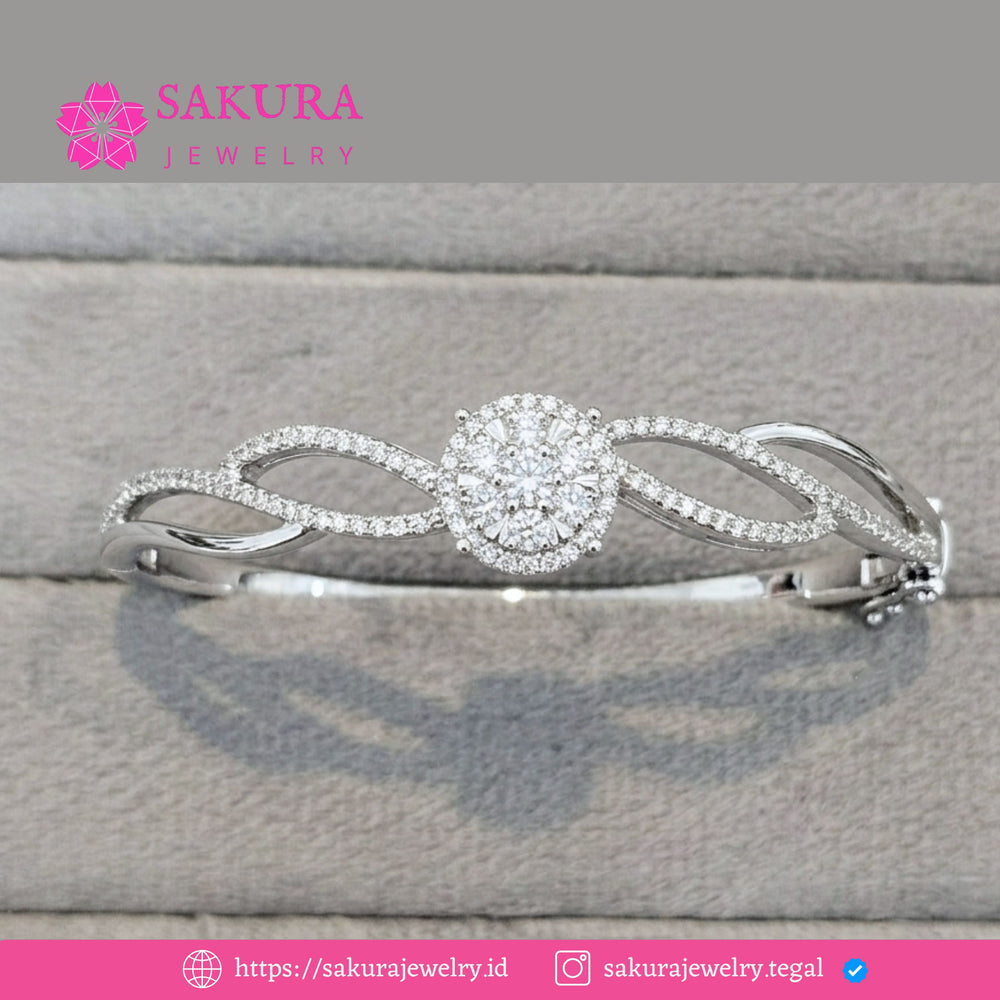 Diamond Bangle Code D2XC1T Berlian Natural