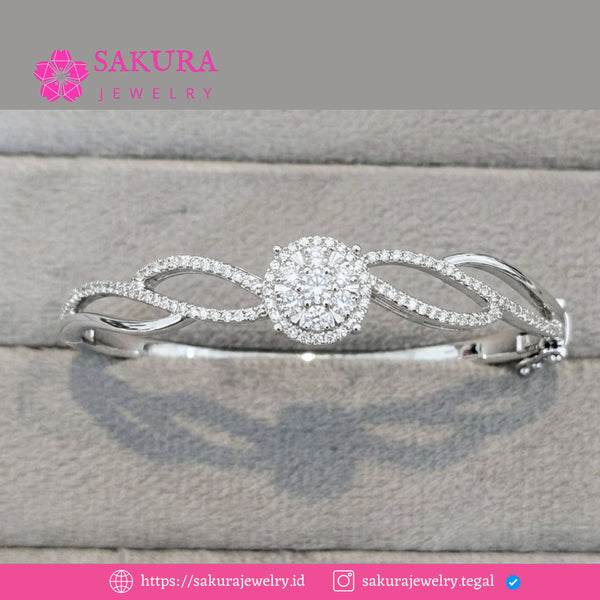 Diamond Bangle Code D2XC1T Berlian Natural