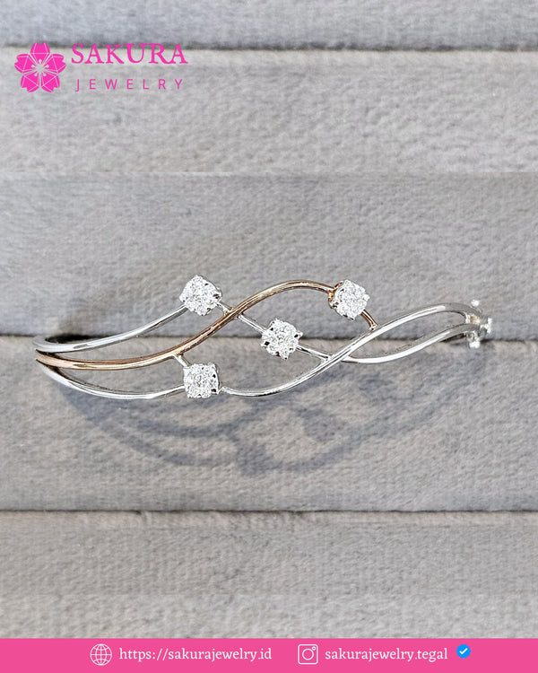 Diamond Bangle Code D6W4D4 Berlian Natural