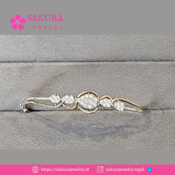 Diamond Bangle Code D6W7L7 Berlian Natural