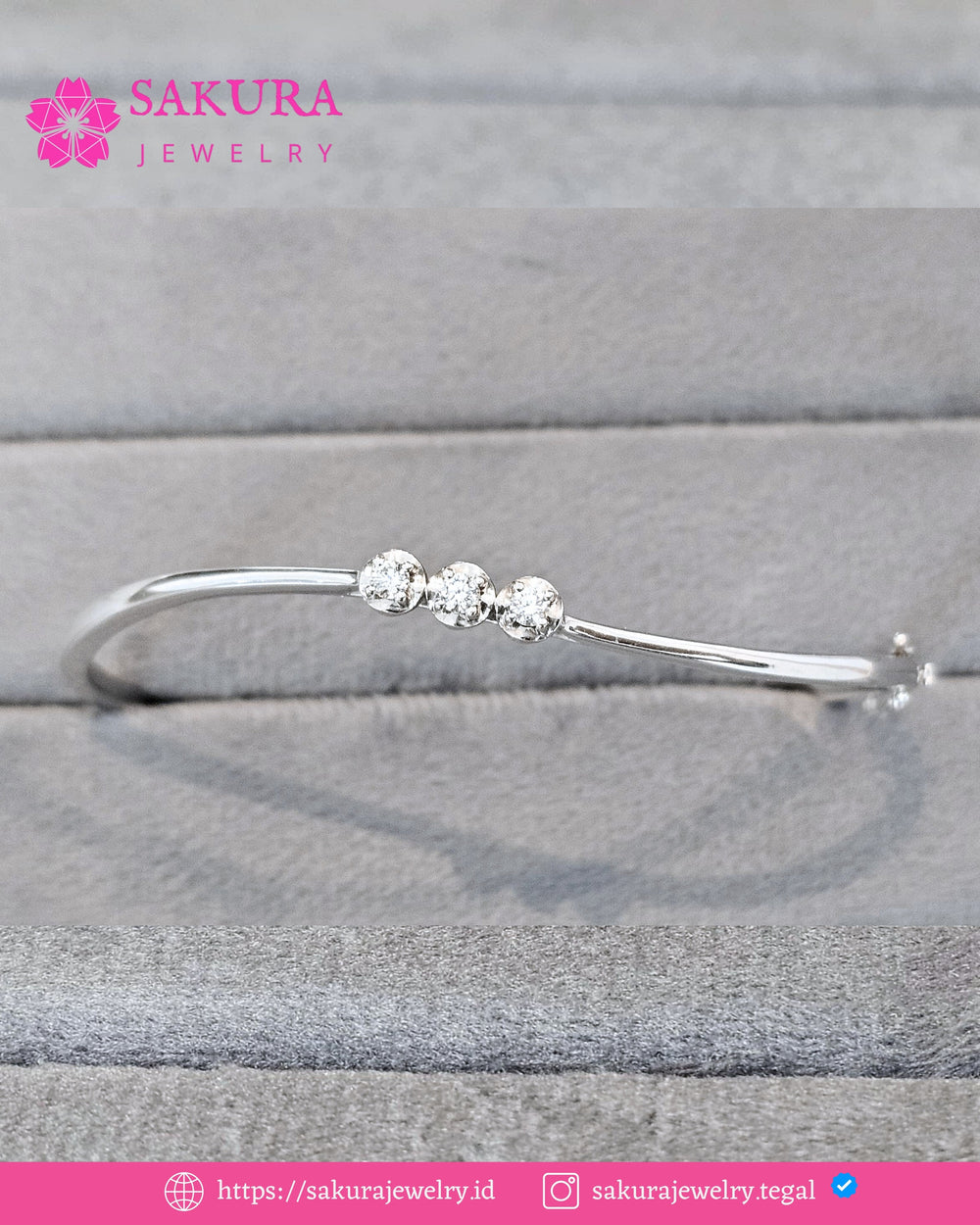 Diamond Bangle Code D6WDHN Berlian Natural