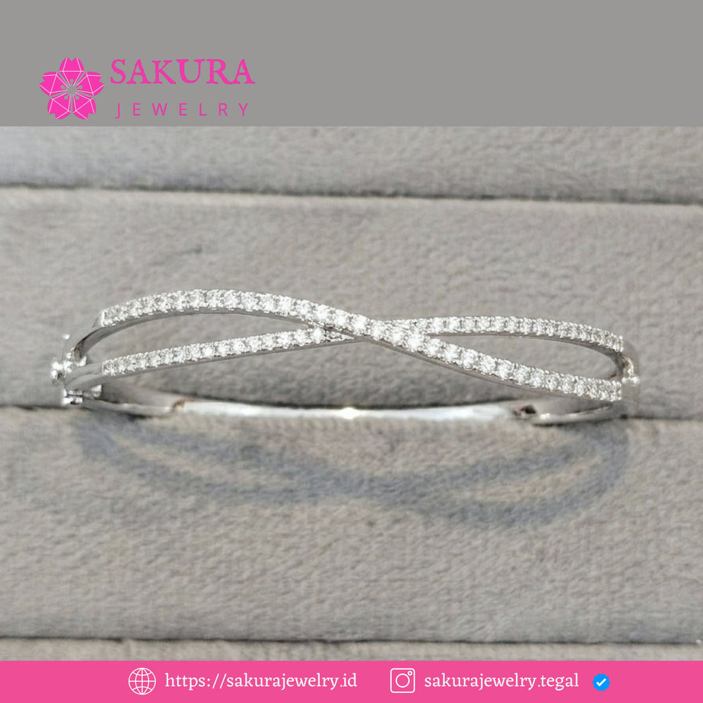 Diamond Bangle Code D6WGAR Berlian Natural