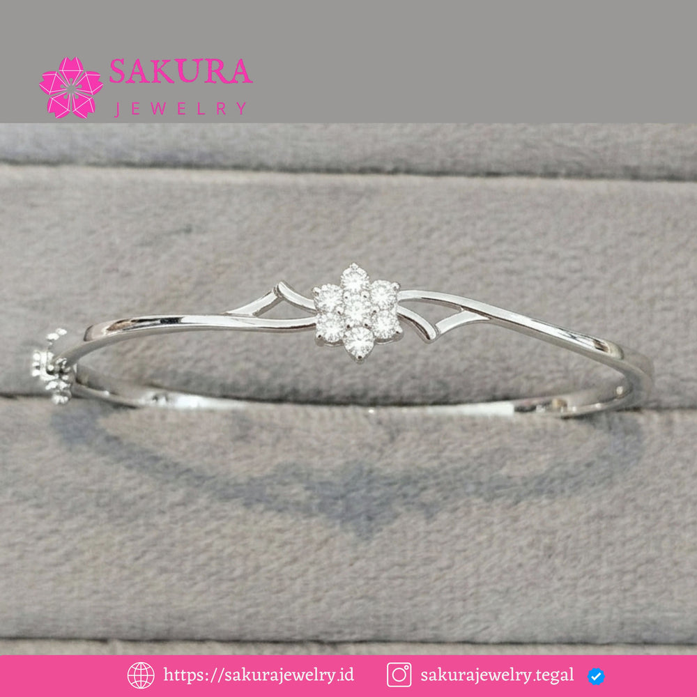 Diamond Bangle Code D6XD8R Berlian Natural