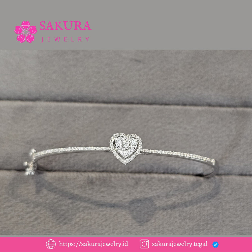 Diamond Bangle Code D6XJ0T Berlian Natural