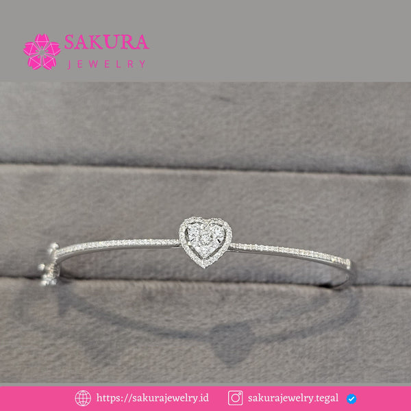 Diamond Bangle Code D6XJ0T Berlian Natural