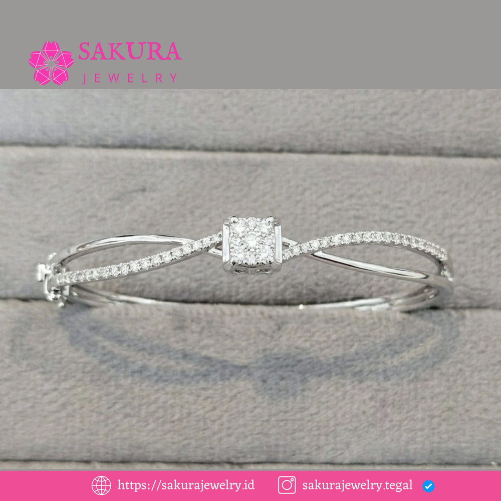 Diamond Bangle Code D6XKV8 Berlian Natural