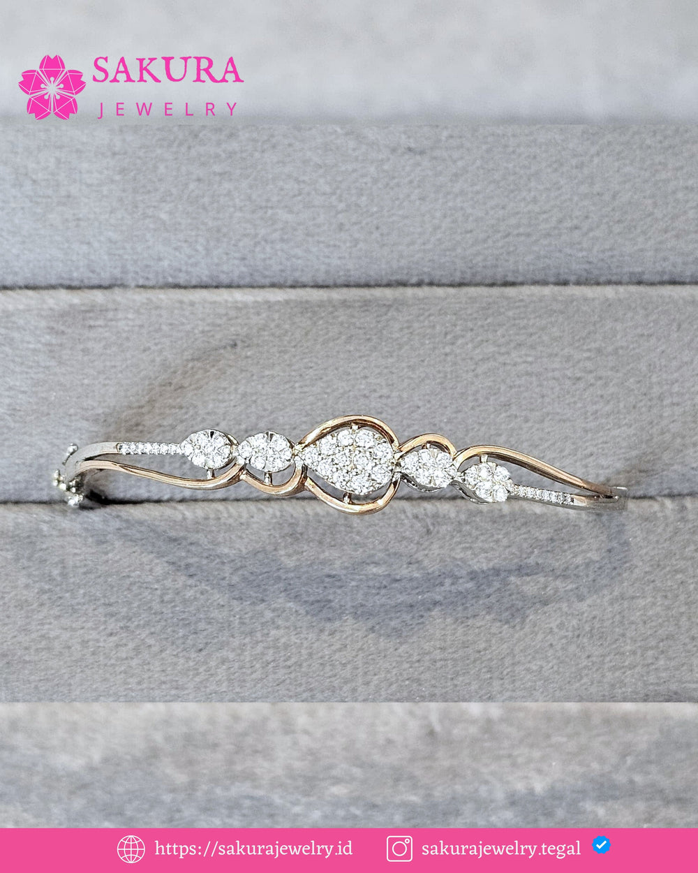 Diamond Bangle Code D6Y54U Berlian Natural