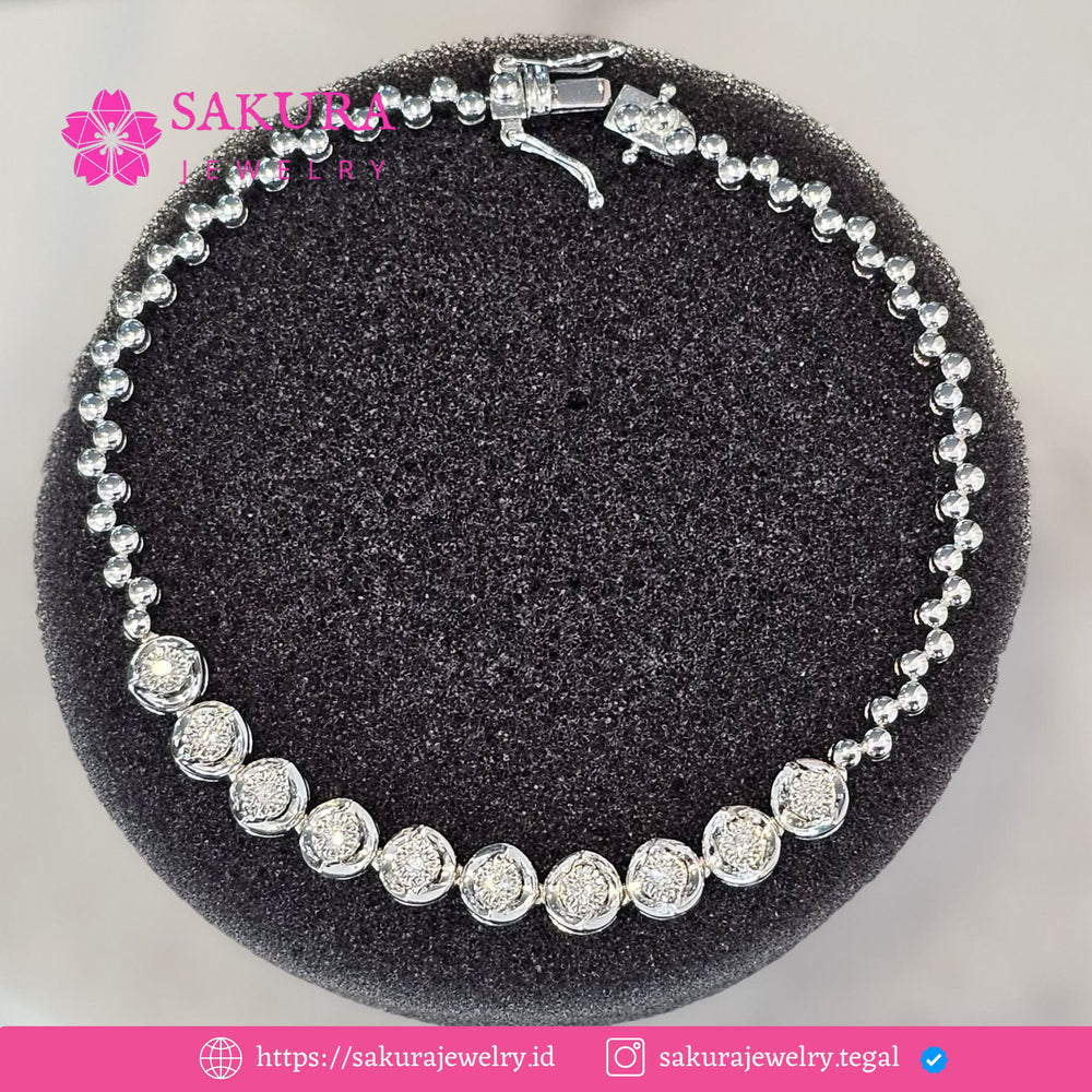 Diamond Bangle Code D2X2ST Berlian Natural