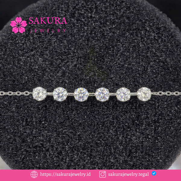 Diamond Bangle Code D2X3ZG Berlian Natural